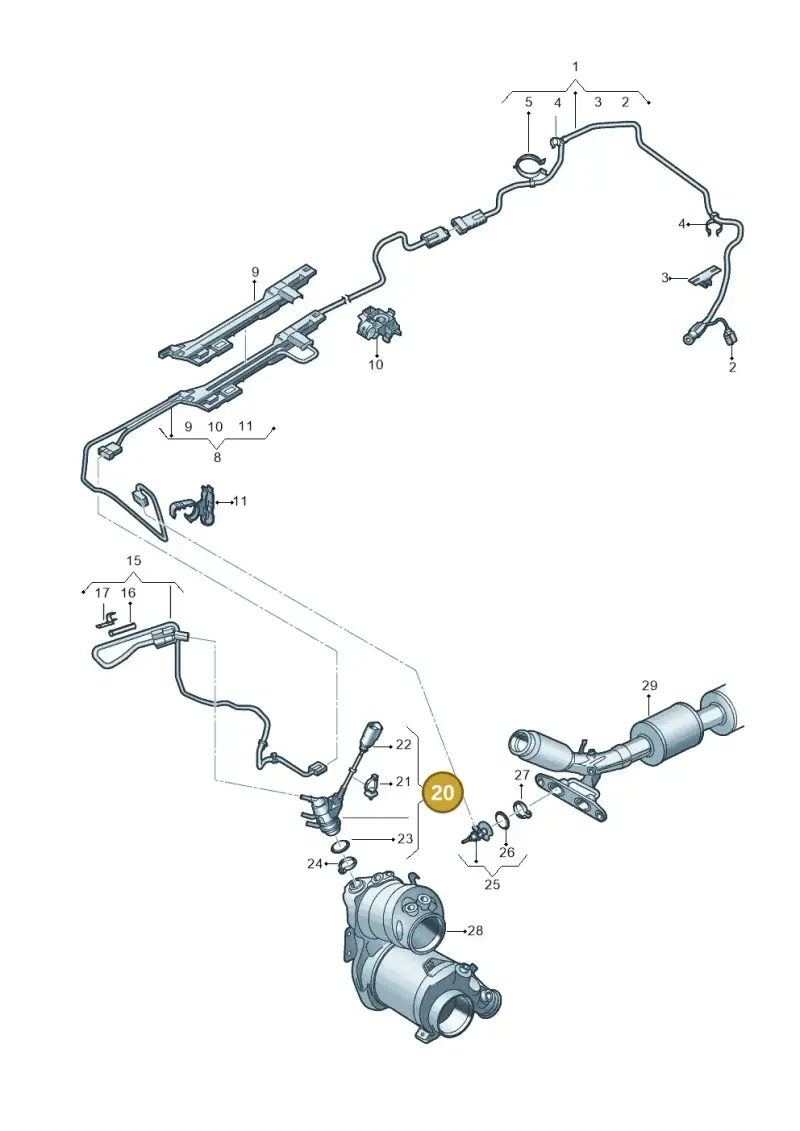 05L131113J — Audi A3 Sportback (2019-2025) diagram 596201410, position 20