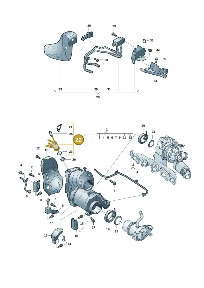 05L131113J — Volkswagen Multivan (2021-2025) diagram 7t0253160, position 22