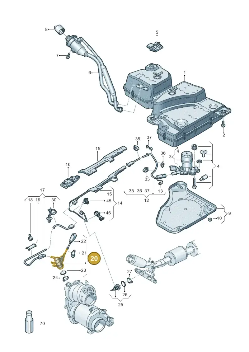 05L131113P — Audi Q3 (2018-2025) diagram 597201410, position 20