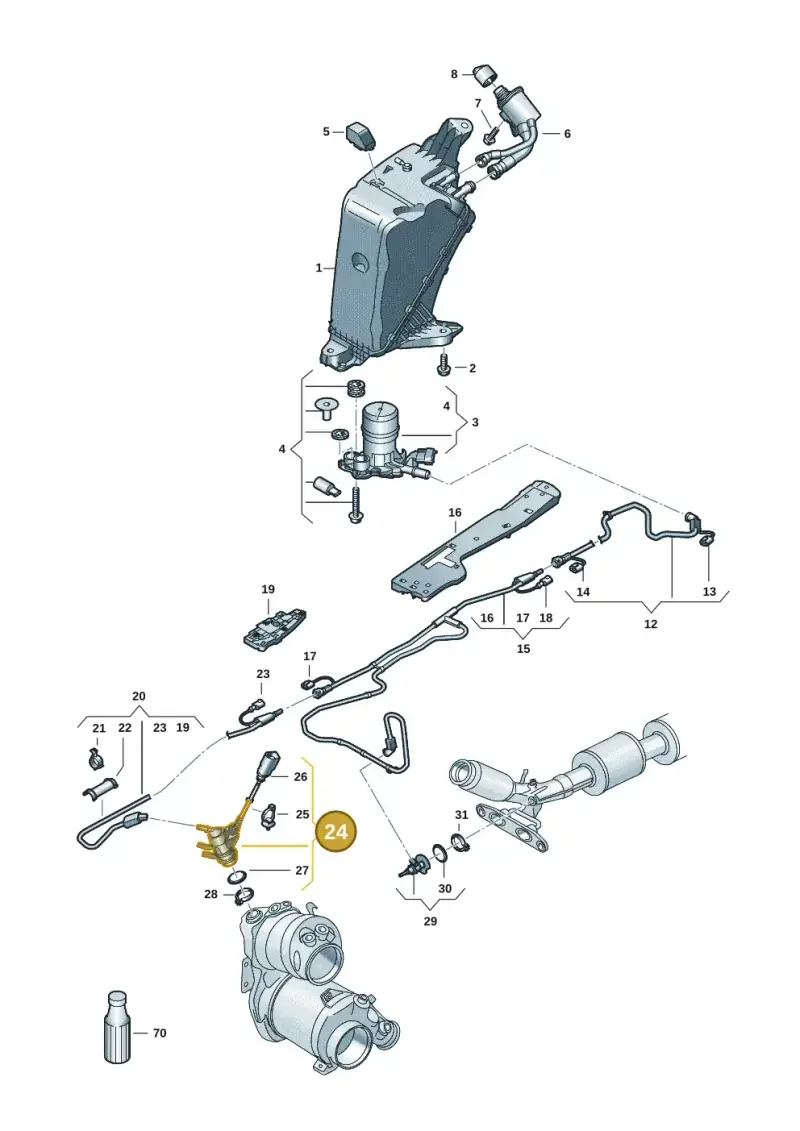 05L131113Q — Volkswagen Caddy Maxi Kombi (2020-2024) diagram 2ka253100, position 24