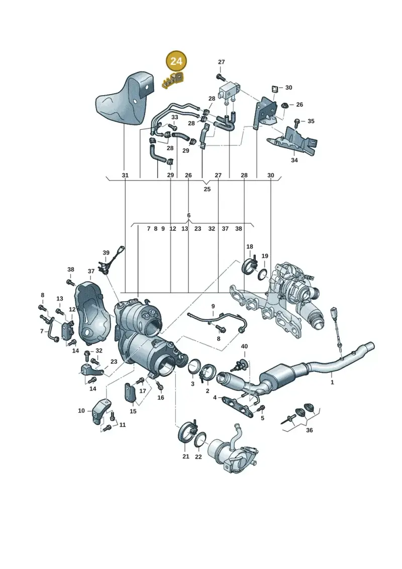 05L131213 — Volkswagen Caddy Maxi Kombi (2020-2024) diagram 2ka253070, position 24