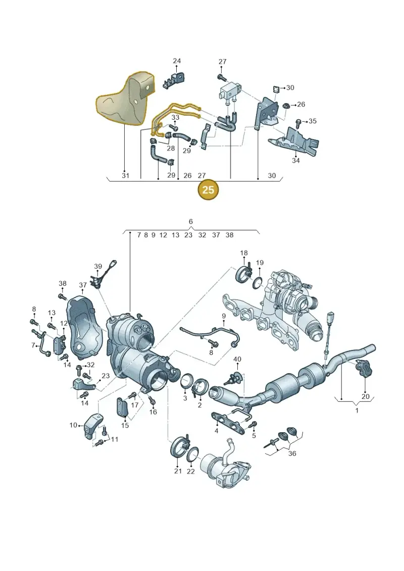 05L131552AP — Volkswagen Caddy Maxi Kombi (2020-2024) diagram 884253071, position 25