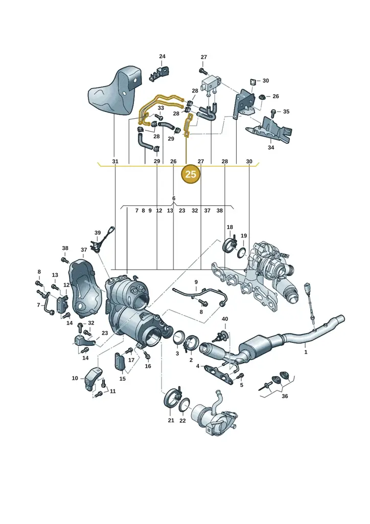 05L131552AP — Volkswagen Caddy Maxi Kombi (2020-2024) diagram 2ka253070, position 25