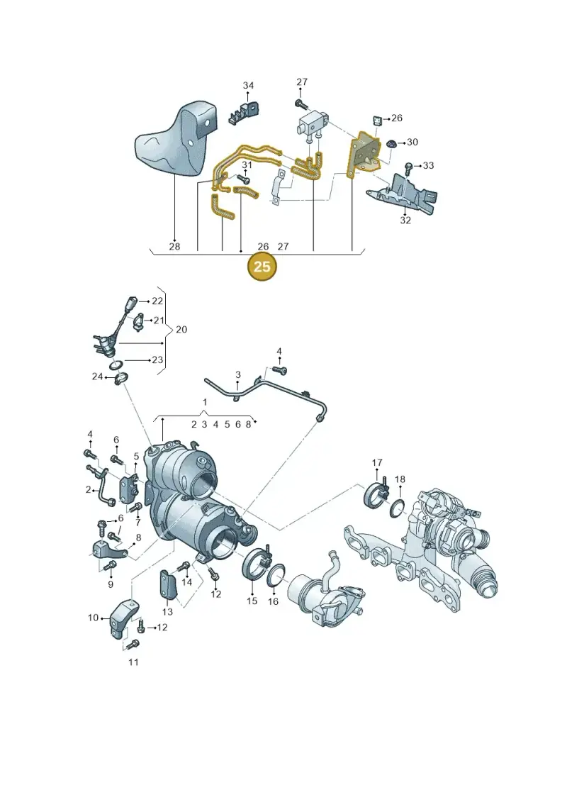 05L131552AS — Volkswagen Passat estate (2023-) diagram 3j0253162, position 25
