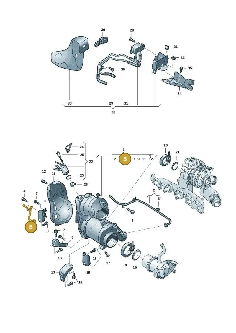05L131582AA — Volkswagen Multivan (2021-) diagram 7t0253160, position 5