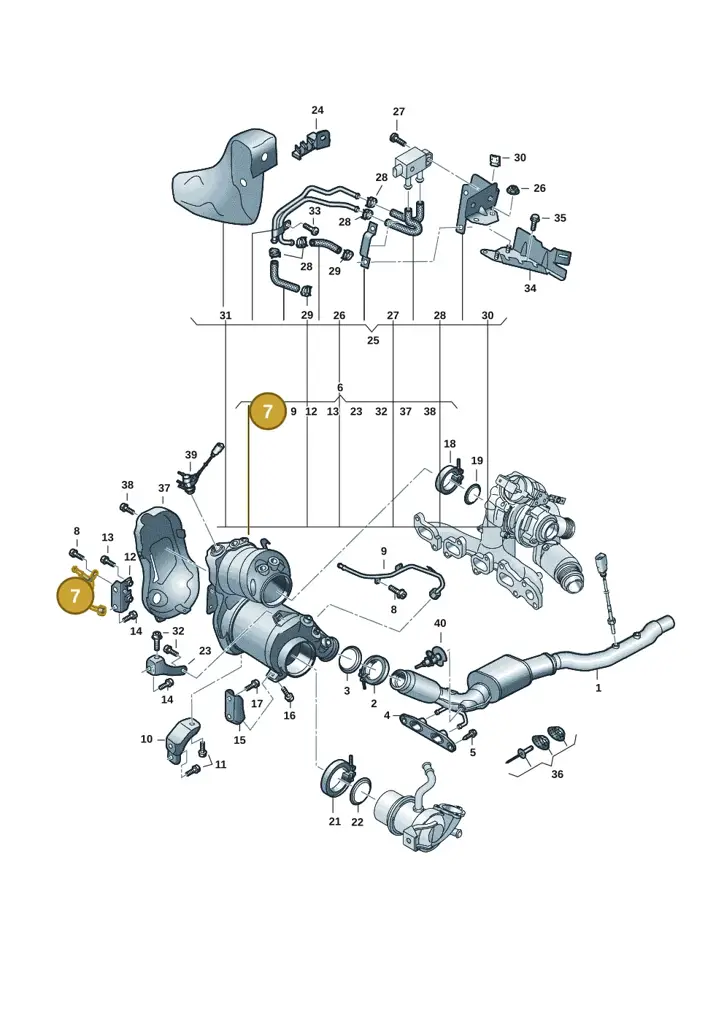 05L131582AB — Volkswagen Caddy Maxi Kombi (2020-2024) diagram 2ka253070, position 7