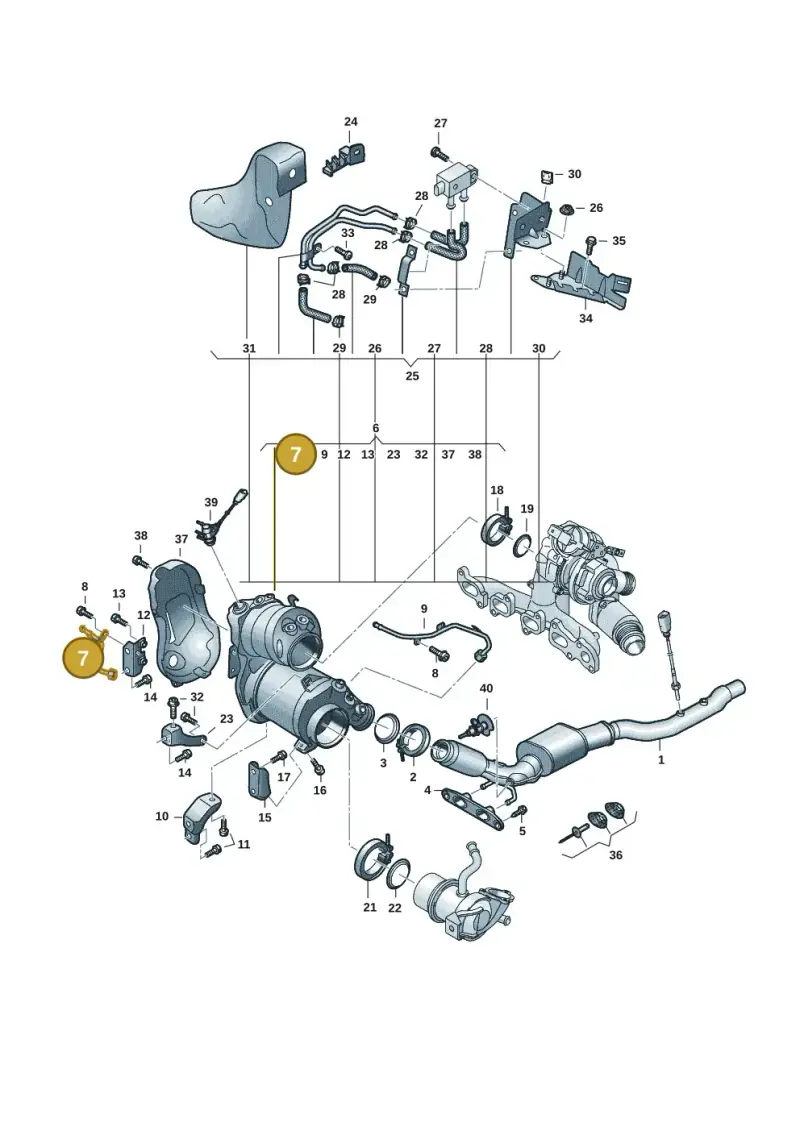 05L131582AB — Volkswagen Caddy Maxi Kombi (2020-2024) diagram 2ka253070, position 7