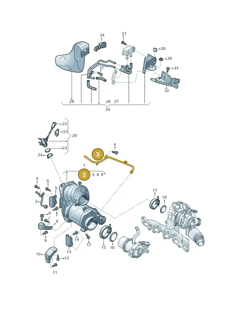 05L131582J — Volkswagen Passat estate (2023-) diagram 3j0253162, position 3