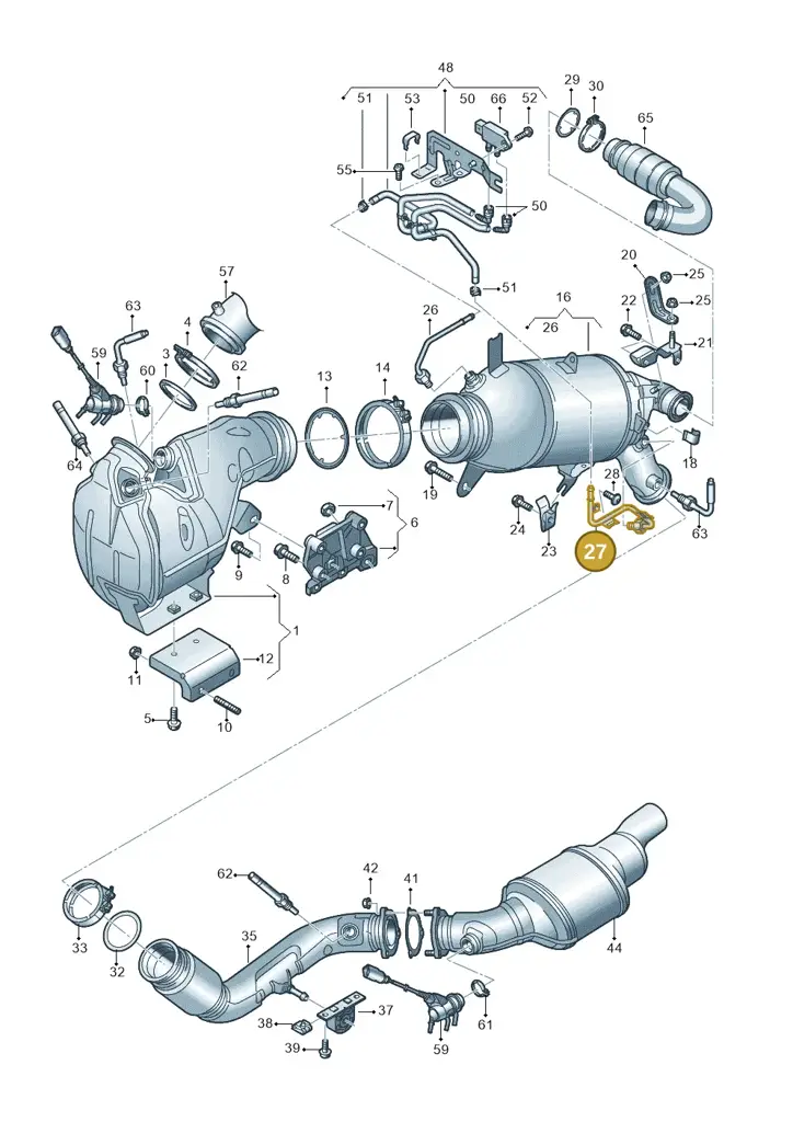 05L131582T — Audi A6 (2018-2025) diagram 430253640, position 27