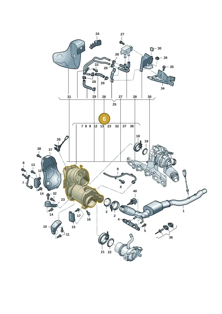 05L131601MX — Volkswagen Caddy Maxi Kombi (2020-2024) diagram 2ka253070, position 6