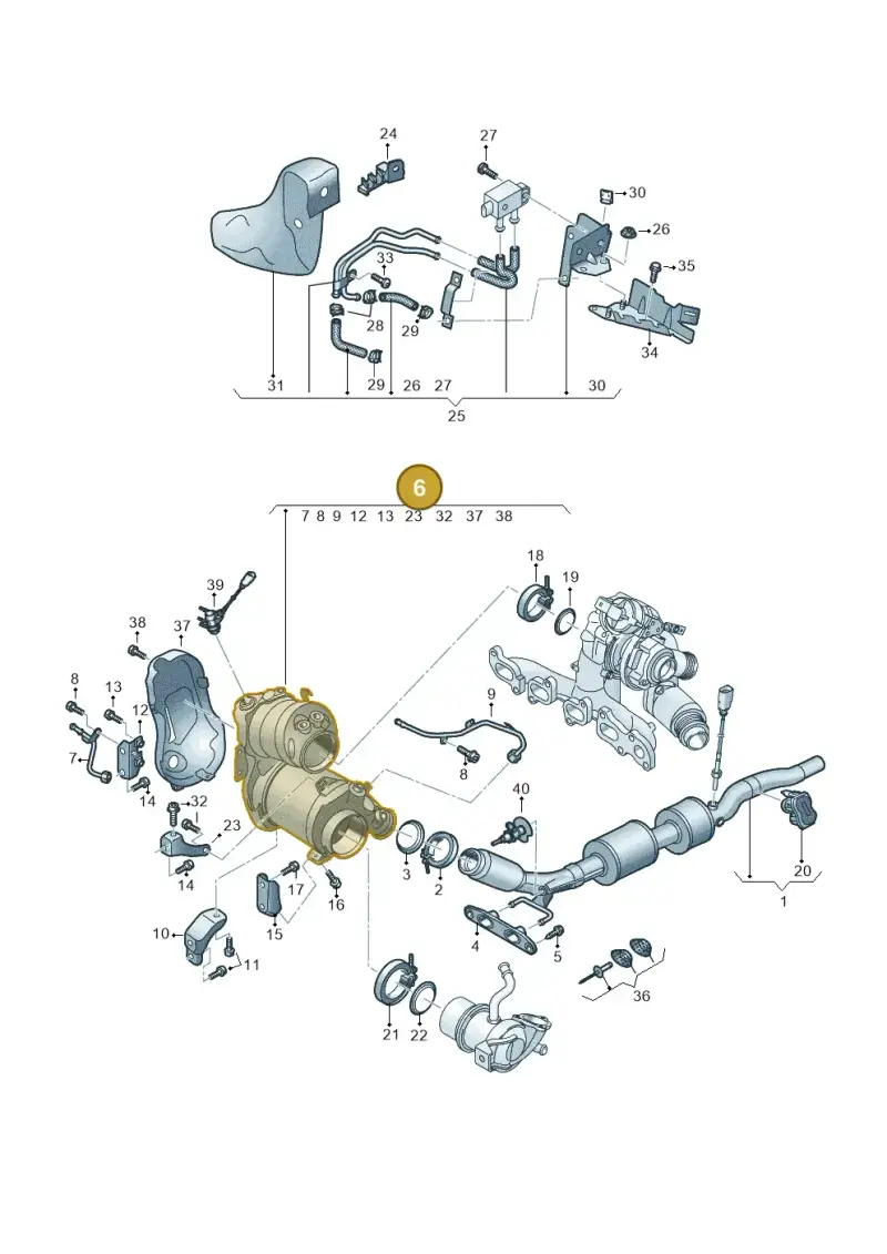 05L131602HX — Volkswagen Caddy Maxi Kombi (2020-2024) diagram 884253071, position 6
