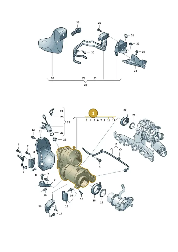 05L131602PX — Volkswagen Multivan (2021-) diagram 7t0253160, position 1