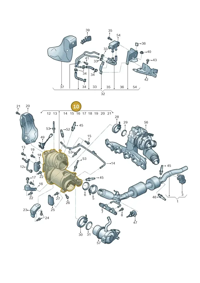 05L131606BX — Audi Q2 (2016-2025) diagram 803253075, position 10