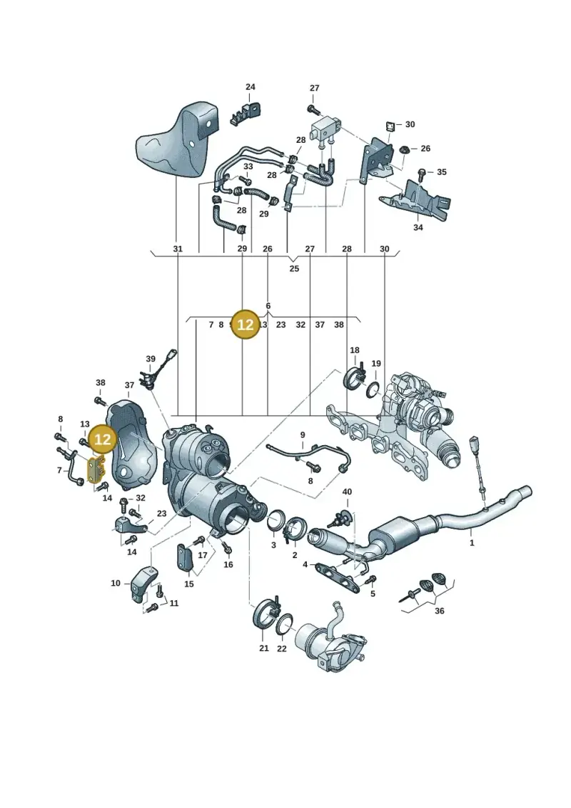 05L131645M — Volkswagen Caddy Maxi Kombi (2020-2024) diagram 2ka253070, position 12