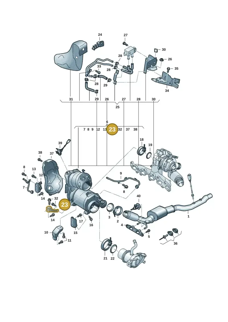05L131645N — Volkswagen Caddy Maxi Kombi (2020-2024) diagram 2ka253070, position 23