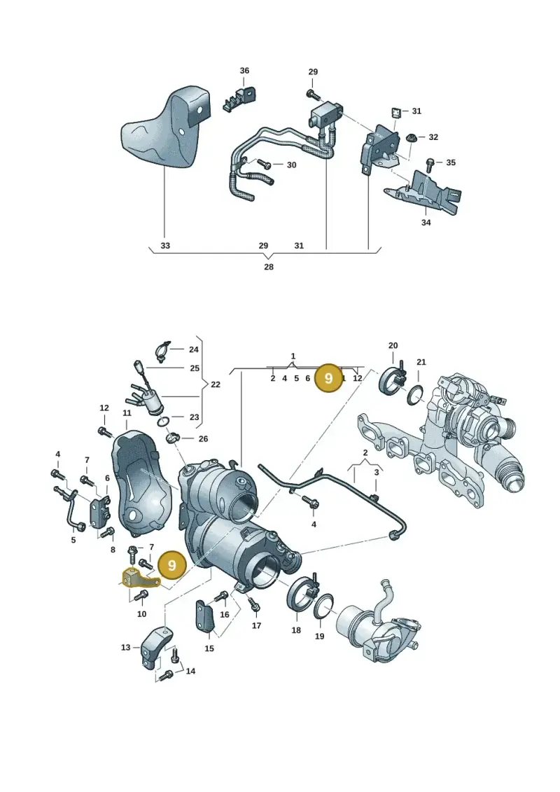 05L131645N — Volkswagen Multivan (2021-) diagram 7t0253160, position 9