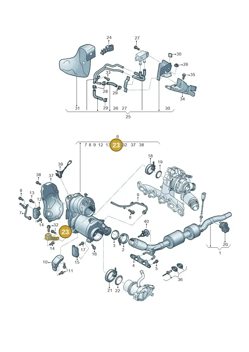 05L131645N — Volkswagen Caddy Maxi Kombi (2020-2024) diagram 884253071, position 23