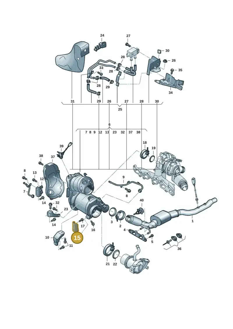 05L131645P — Volkswagen Caddy Maxi Kombi (2020-2024) diagram 2ka253070, position 15