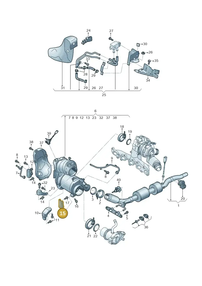 05L131645P — Volkswagen Caddy Maxi Kombi (2020-2024) diagram 884253071, position 15