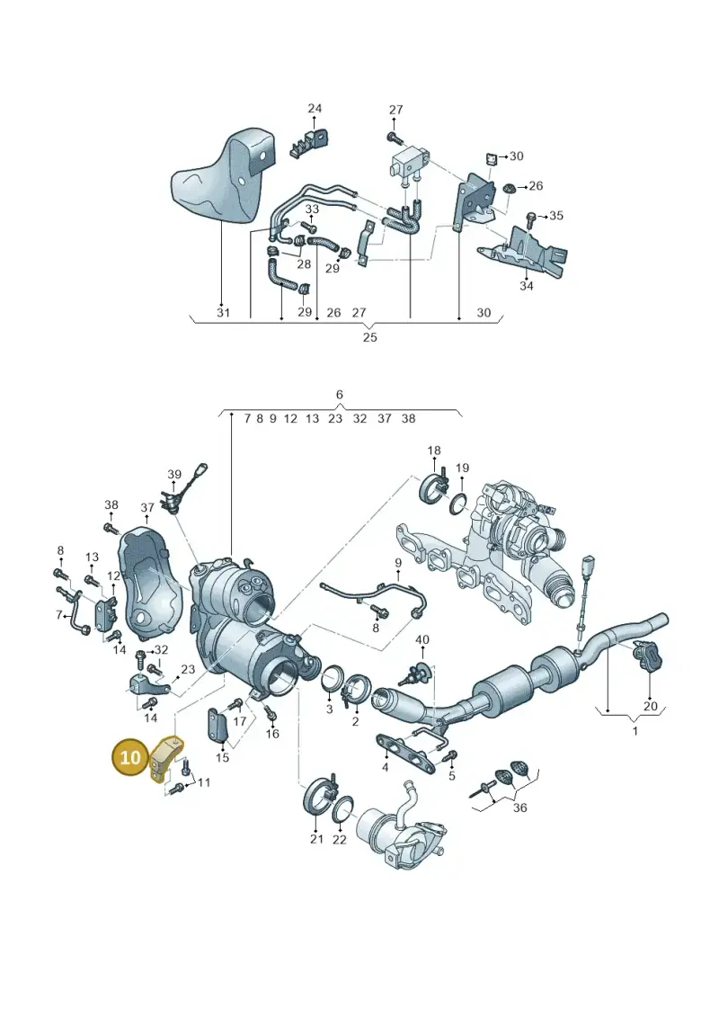 05L131645Q — Volkswagen Caddy Maxi Kombi (2020-2024) diagram 884253071, position 10