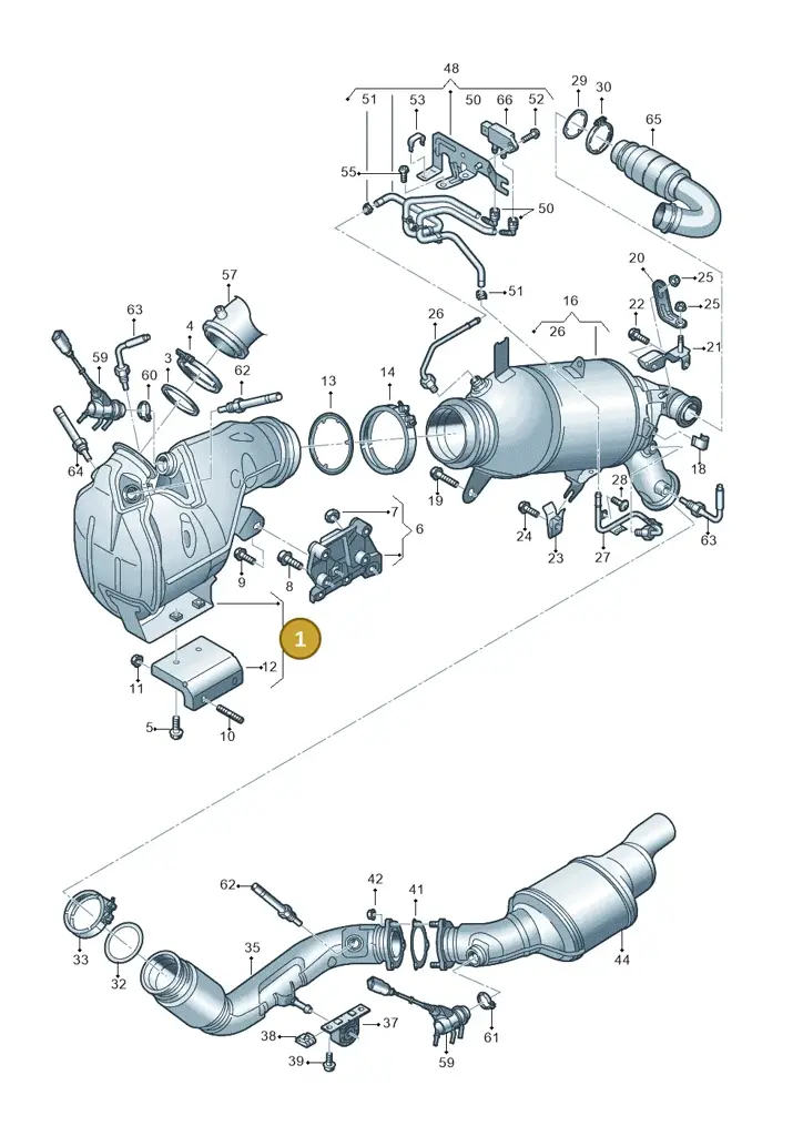 05L131695D — Audi A6 (2018-2025) diagram 430253640, position 1