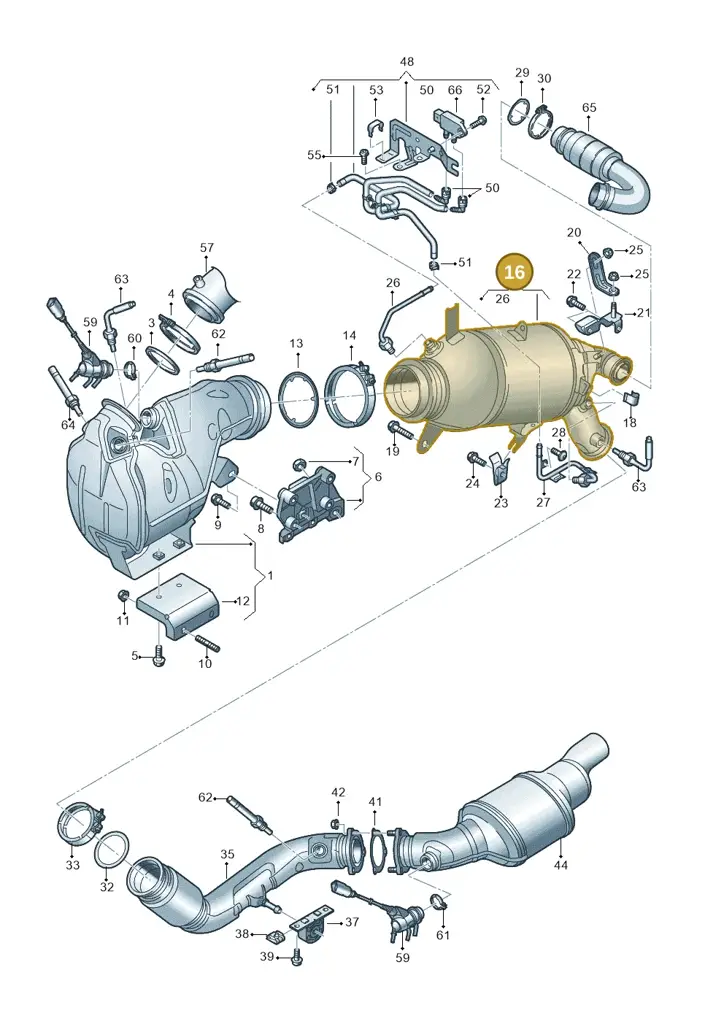 05L131766 — Audi A6 (2018-2025) diagram 430253640, position 16