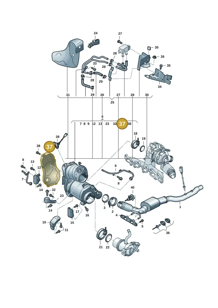 05L131783C — Volkswagen Caddy Maxi (2020-2025) diagram 2ka253070, position 37
