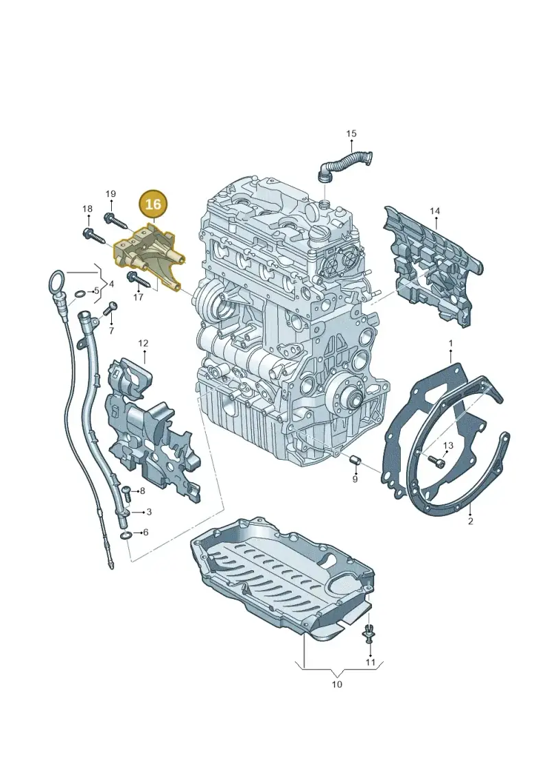 05L199207 — Volkswagen Multivan (2021-) diagram 7t0103975, position 16