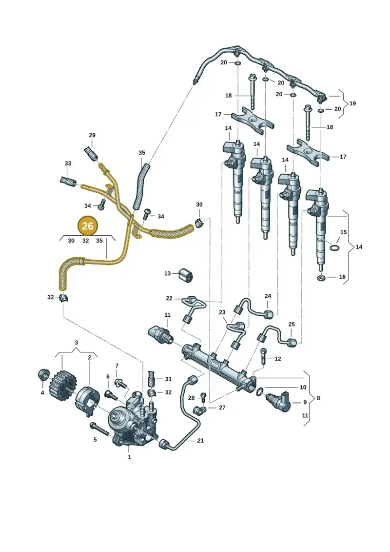 05L201360C — Volkswagen Passat estate (2023-) diagram 2ka130010, position 26