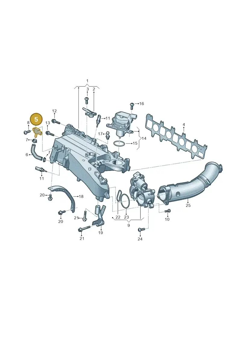 05L906051A — Volkswagen Passat estate (2023-) diagram 793129090, position 5