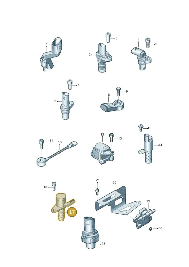 05L906455A — Volkswagen Tiguan 2.0 4Motion (2017-2024) diagram 833906030, position 17