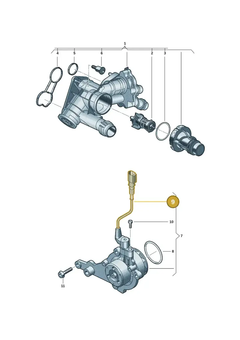 05L907284 — Volkswagen Multivan (2021-) diagram 7t0121080, position 9