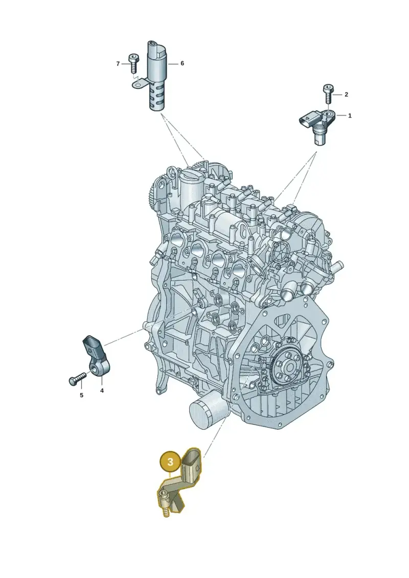 05L907601A — Skoda Octavia (2019-2022) diagram 5h0906033, position 3