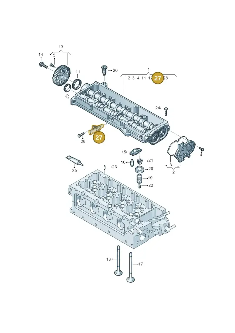 05L907601A — Audi A3 Sportback (2019-2025) diagram 803109520, position 27