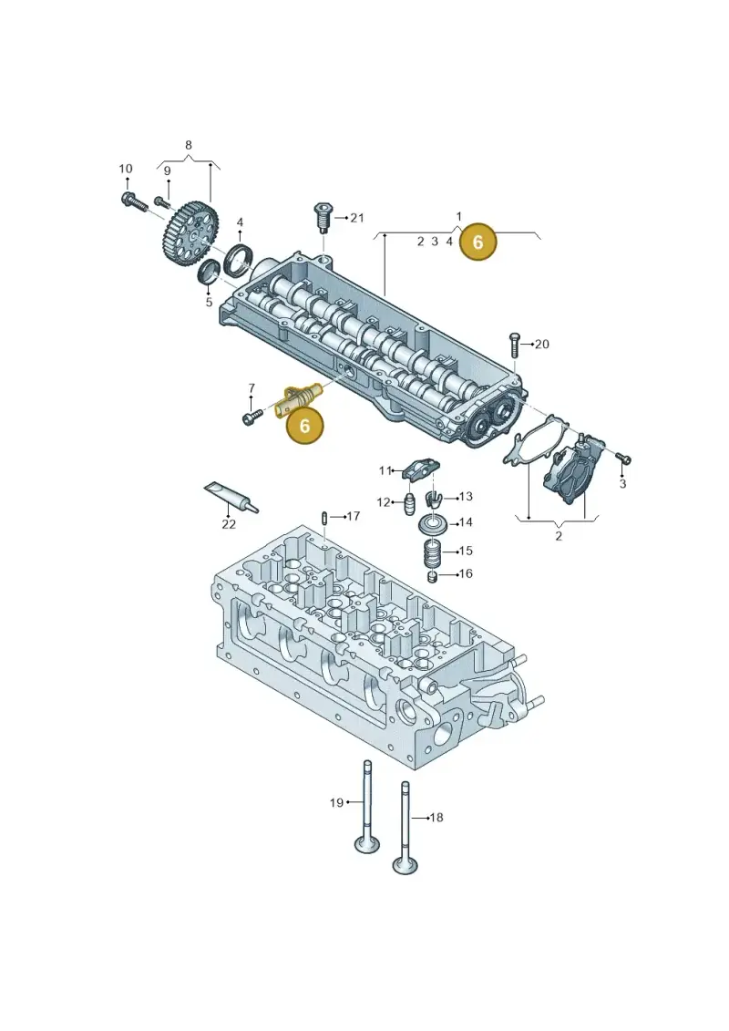 05L907601A — Audi A6 (2018-2025) diagram 849109500, position 6