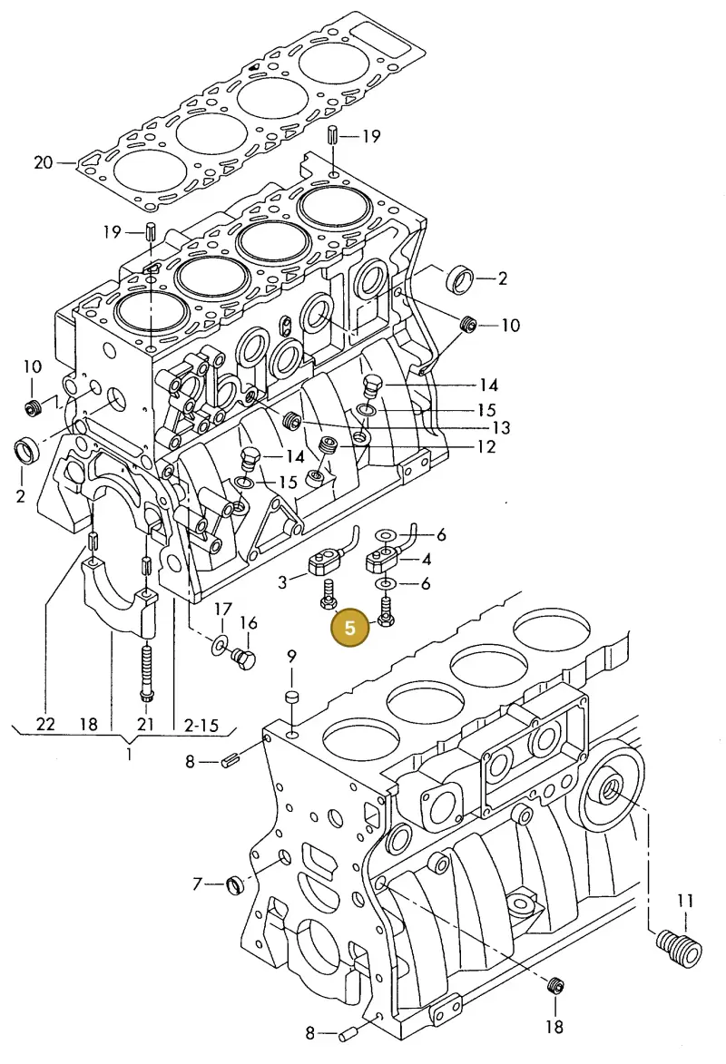 062103155 — Volkswagen LT, LT 4X4 (2003-2006) diagram 176103400, position 5