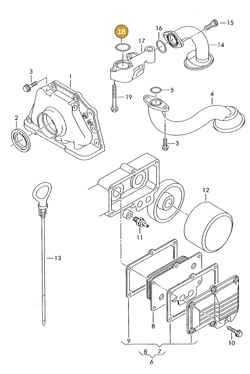 062103487 — Volkswagen LT, LT 4X4 (1996-2003) diagram 176115150, position 18