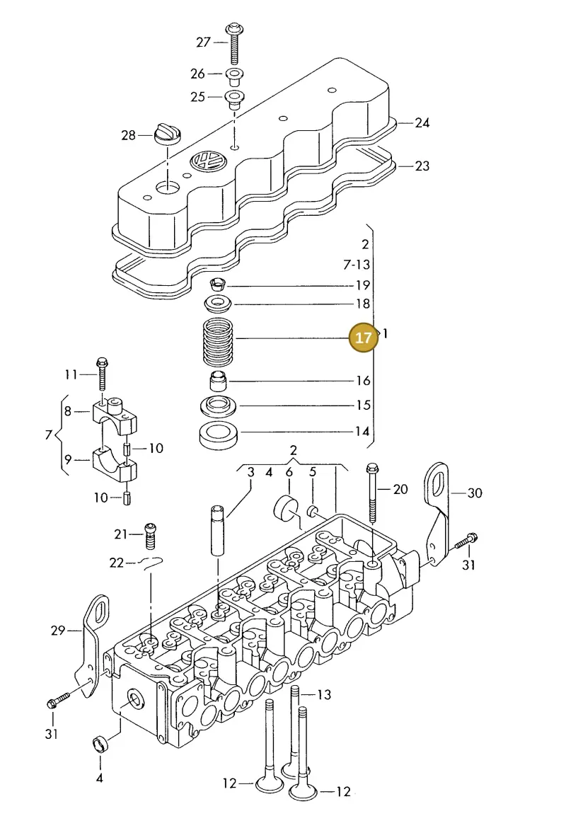 062109623 — Volkswagen LT, LT 4X4 (1996-2003) diagram 176103700, position 17