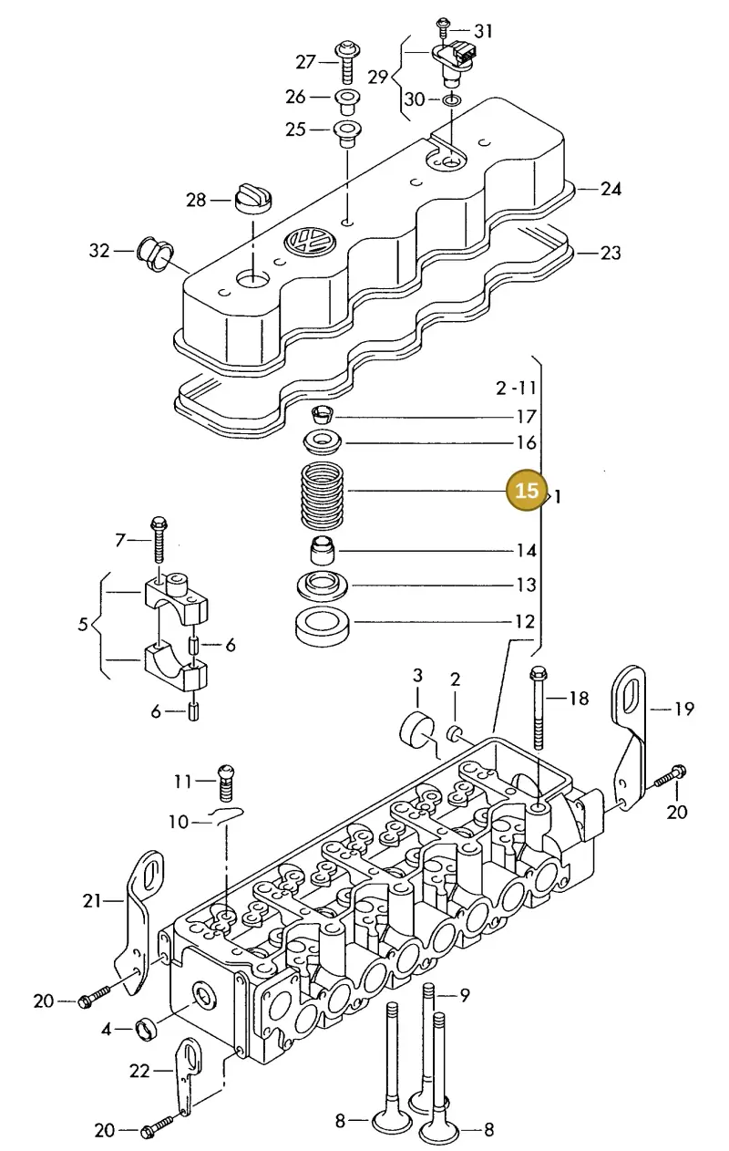 062109623 — Volkswagen LT, LT 4X4 (2003-2006) diagram 176103750, position 15
