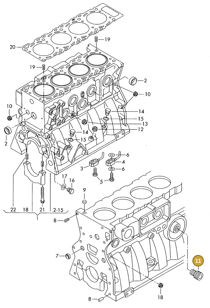 062115721 — Volkswagen LT, LT 4X4 (2003-2006) diagram 176103400, position 11
