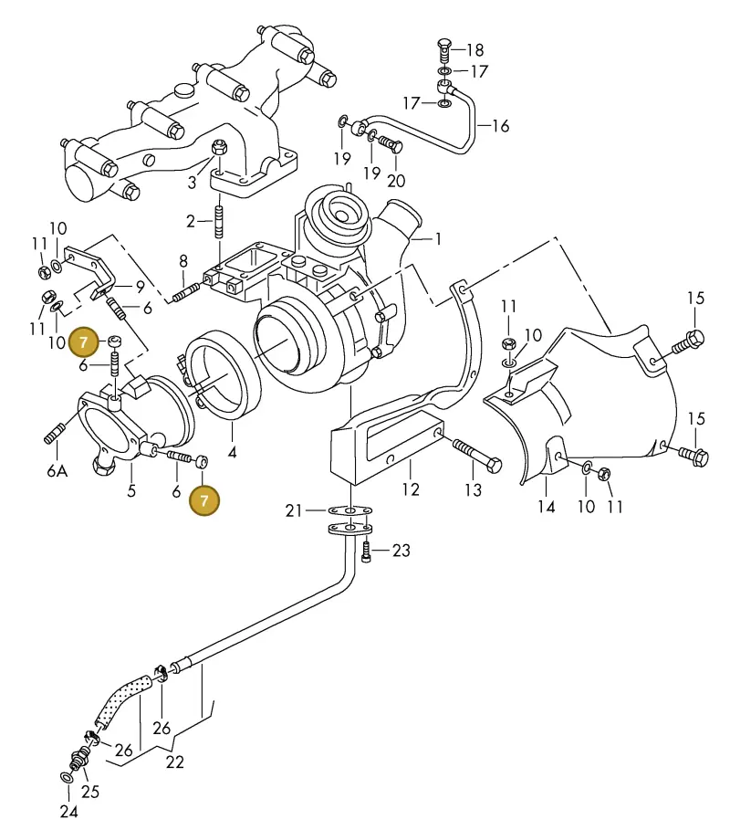 062145258 — Volkswagen LT, LT 4X4 (2003-2006) diagram 176145380, position 7