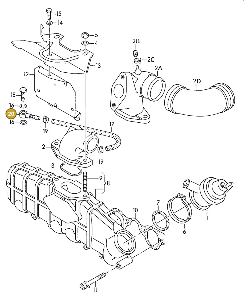 063133662B — Volkswagen Passat (1991-1993) diagram 084033000, position 20