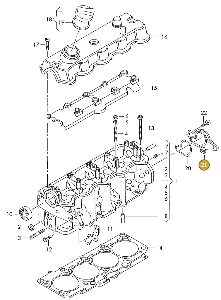 064145420 — Volkswagen MARINE-MOTOR 02> (2002-) diagram 277103300, position 21