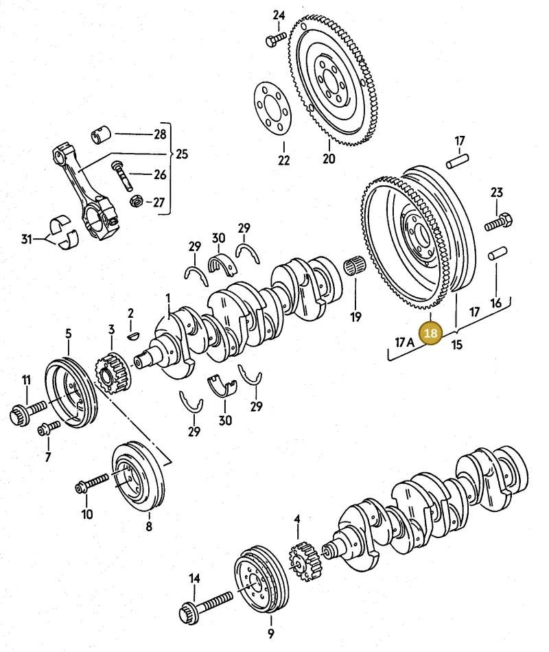 068105275A — Volkswagen Passat (1991-1993) diagram 084006000, position 18