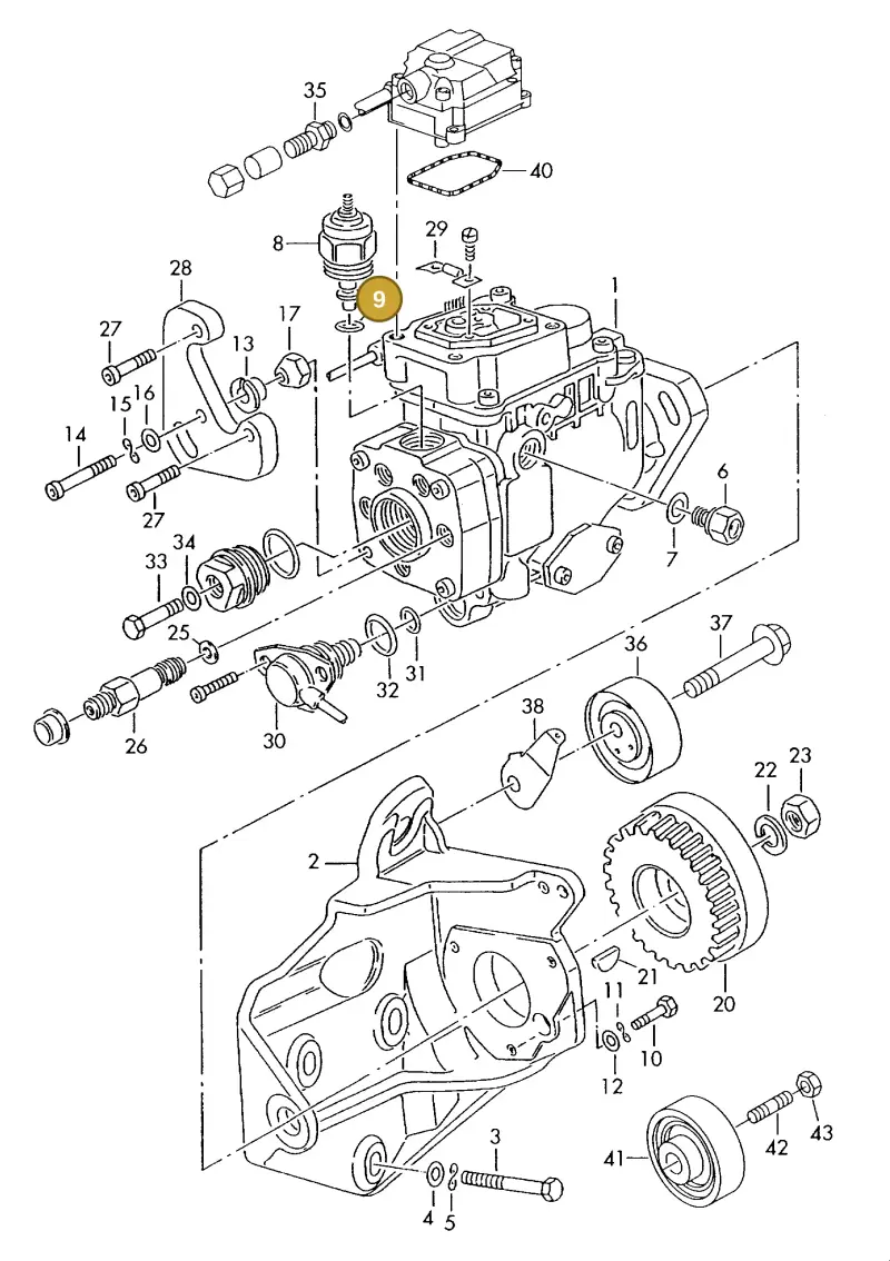 068130139 — Volkswagen LT, LT 4X4 (2003-2006) diagram 442130400, position 9