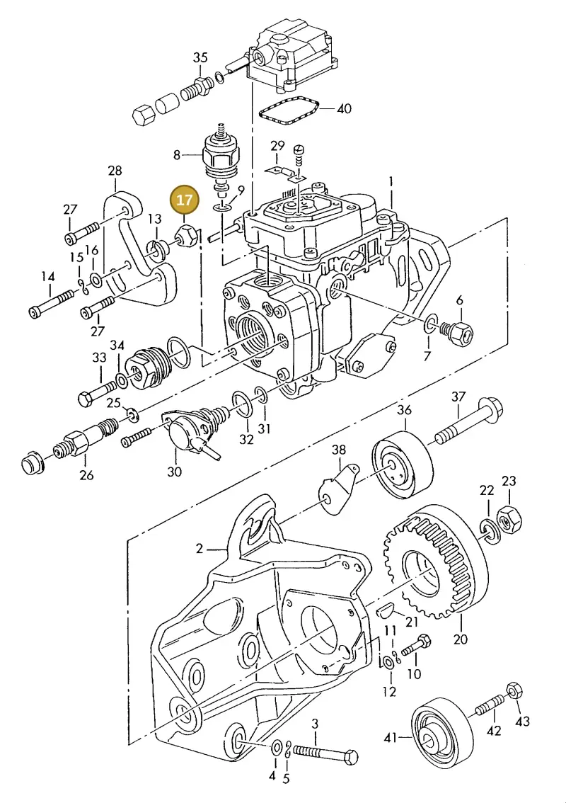 068130197 — Volkswagen LT, LT 4X4 (2003-2006) diagram 442130400, position 17