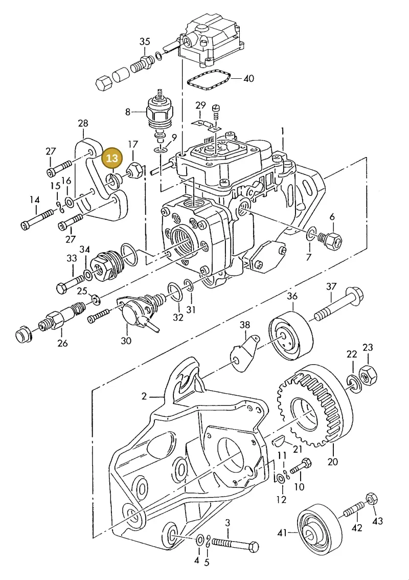 068130199 — Volkswagen LT, LT 4X4 (2003-2006) diagram 442130400, position 13