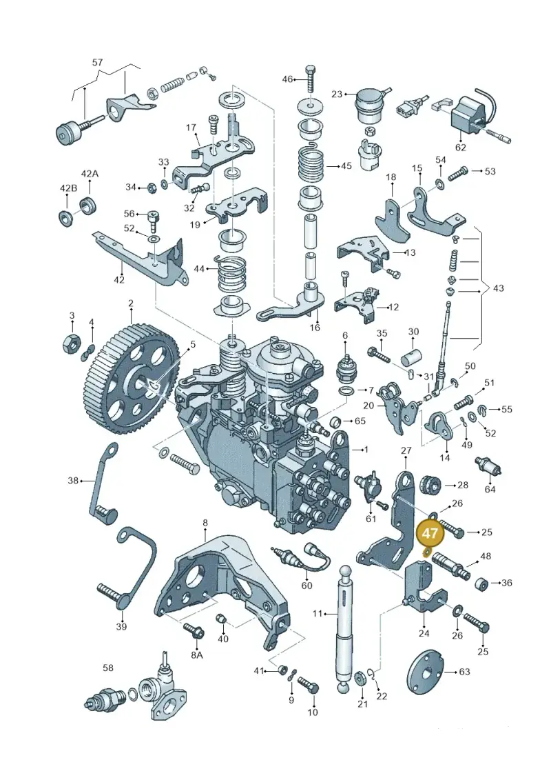 068130787A — Volkswagen CADDY-KOMBI/KASTENW.   06> (2005-) diagram 121130100, position 47