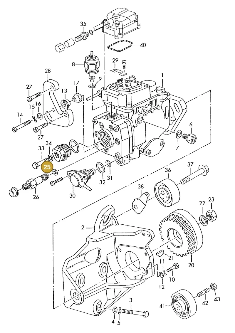 068130787A — Volkswagen LT, LT 4X4 (2003-2006) diagram 442130400, position 25
