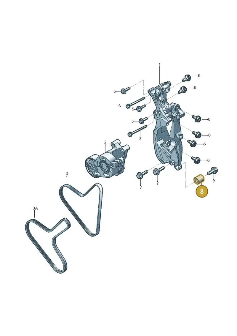 068903147H — Volkswagen Jetta (2014-2017) diagram 789903020, position 8